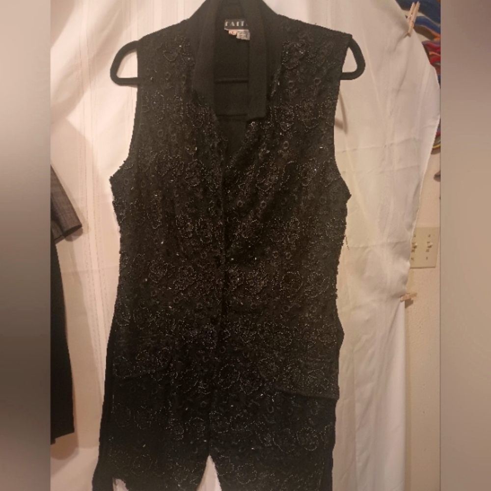 Beautiful, Hand Beaded, Vintage Vest